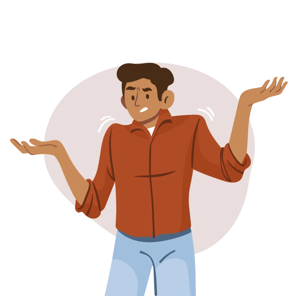 an illustration of a person hesitating to hire a freelance digital marketing strategist in Kerala