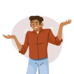 an illustration of a person hesitating to hire a freelance digital marketing strategist in Kerala