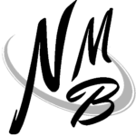 A logo for the website, displaying my initials, N,M,B, freelance digital marketing strategist in Kerala